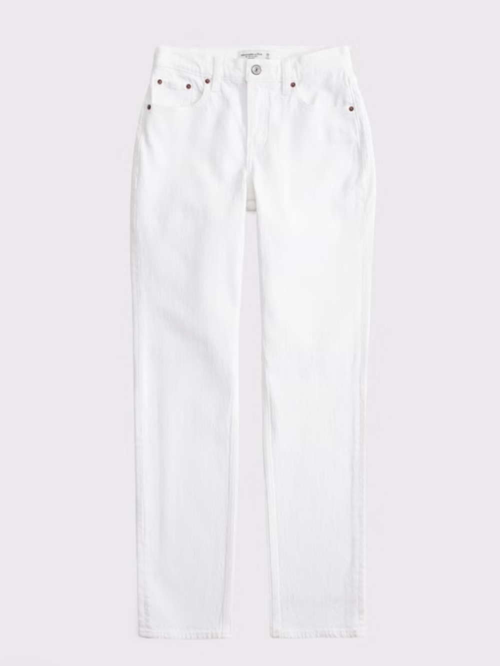 Women’s White Straight-Leg Jeans